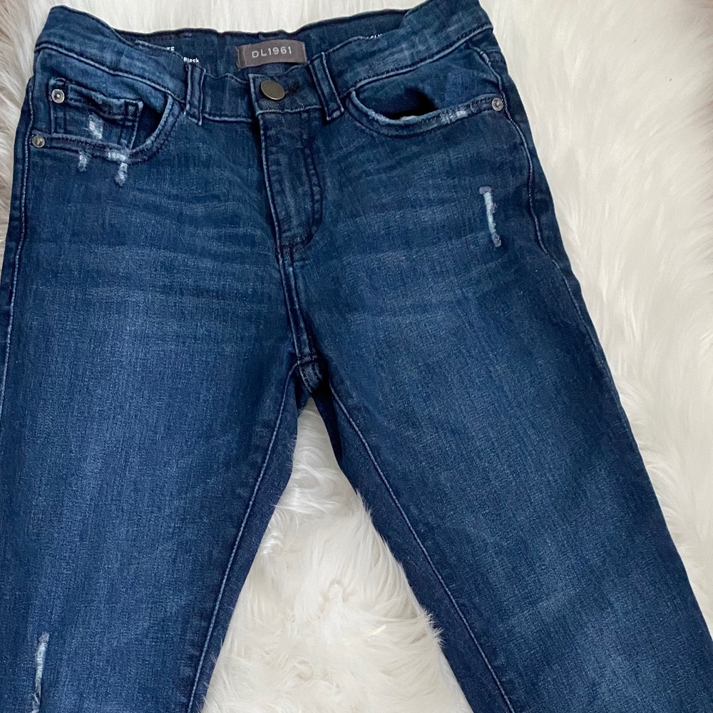 SIZE 10 DL1961 BOY’S BRADY SLIM FIT DISTRESSED LUX JEANS